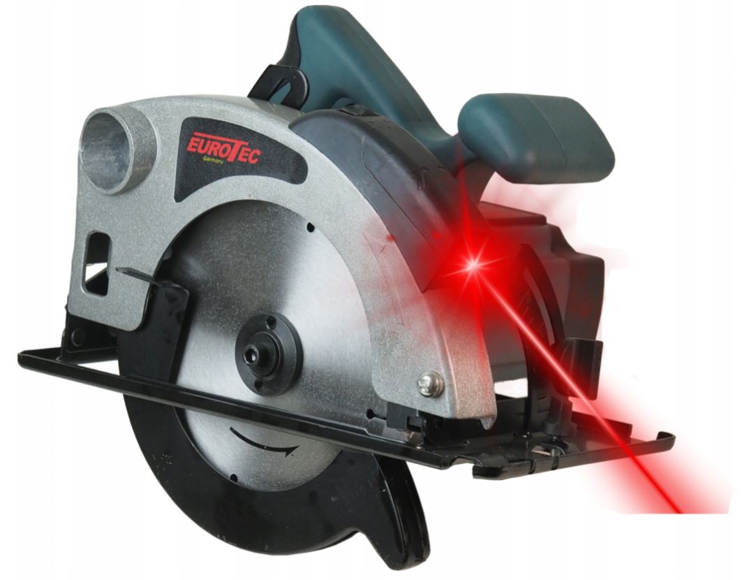 PILARKA PIŁA TARCZOWA DO DREWNA + LASER RĘCZNA PRZECINARKA ZESTAW 2200W Maksymalna moc 2200 W