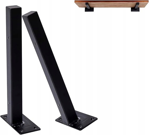 4x Černé Plovoucí Podpěry Pro Polic Sada Šroubů Rozpěrný Kolík Módní