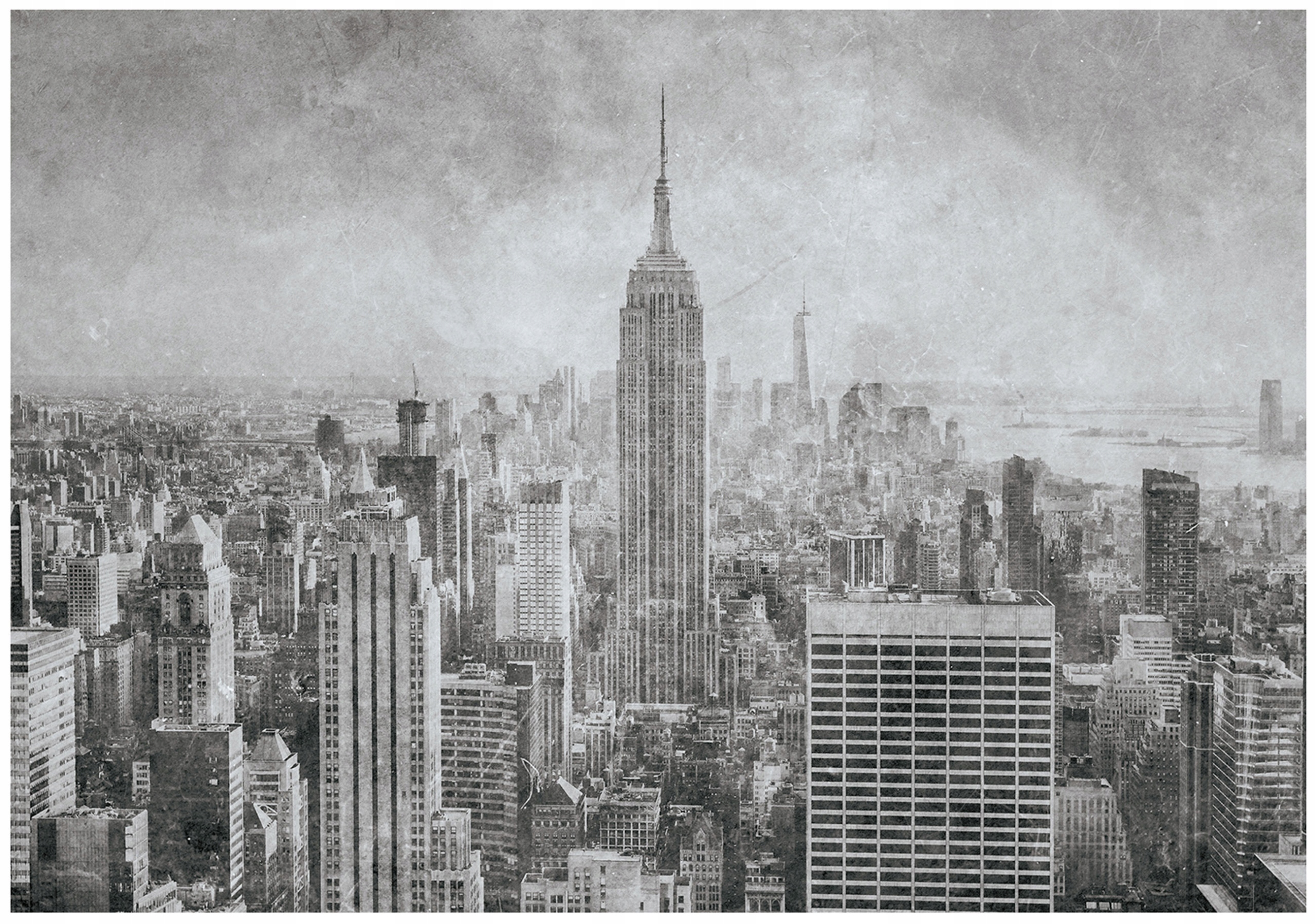 Vinylová Tapeta Na Flizeline Mesto New York Panoráma Šedá 312x219