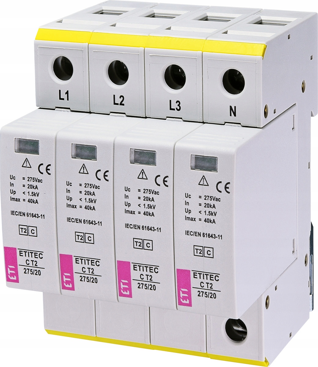 Omezovač přepětí T2 (C) Etitec C T2 275/20 4+0
