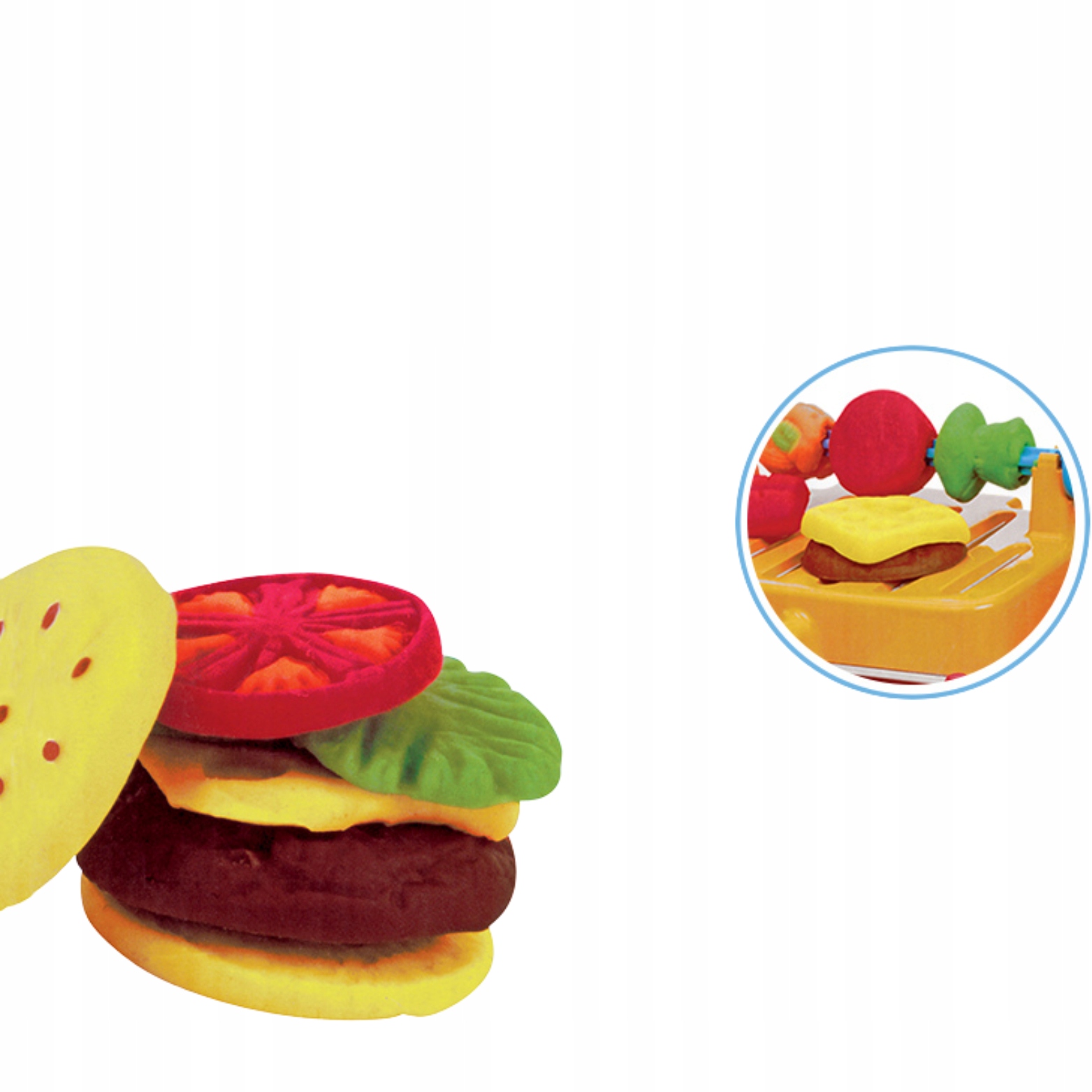 CIASTOLINA MASA PLASTYCZNA CIASTO MAKARON ZESTAW KREATYWNY MASZYNKA BURGER Bohater brak