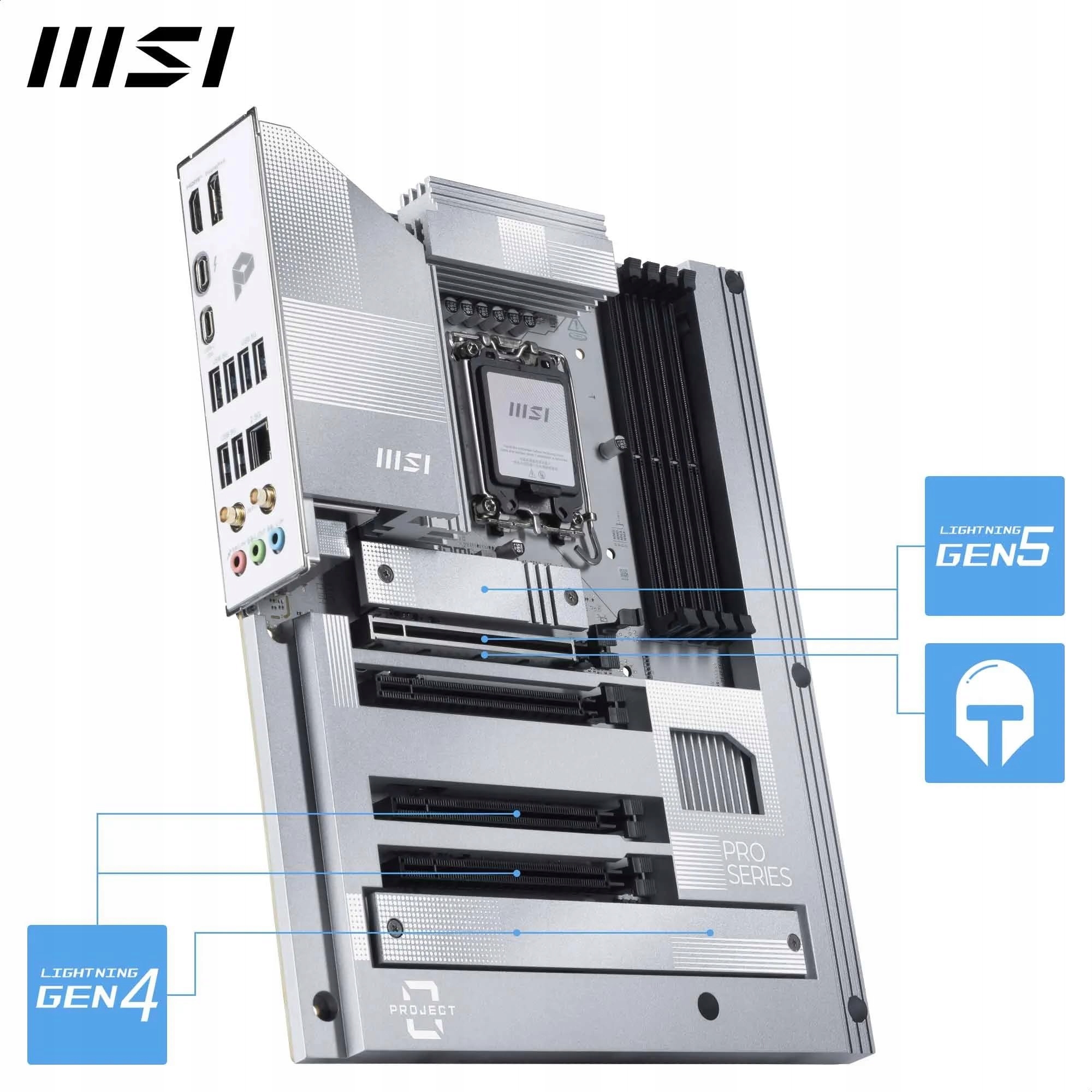 MSI PRO Z890 S WiFi PZ ATX Motherboard Intel DDR5 PCIe 5 M2 WiFi 7 — miniatura 5