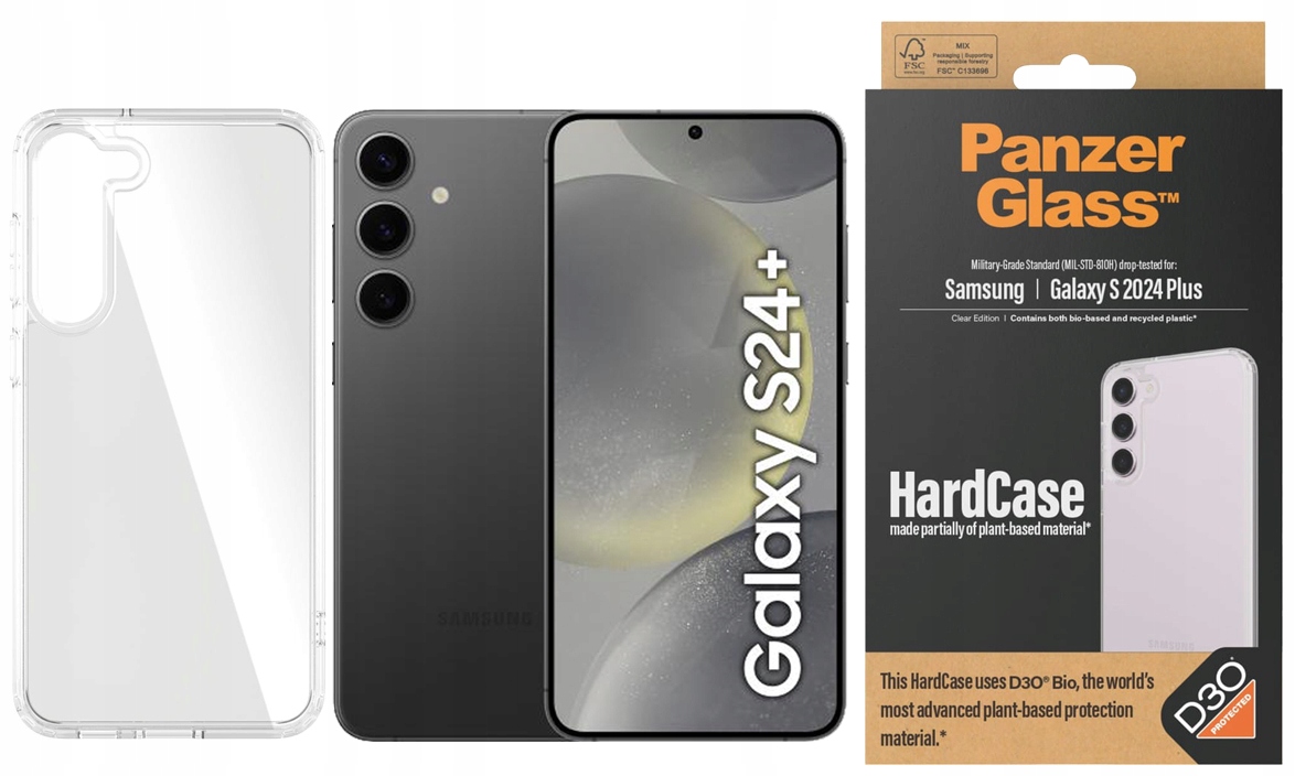 PanzerGlass Antibakteriálne puzdro HardCase pre Samsung Galaxy S24+ bezfarebné