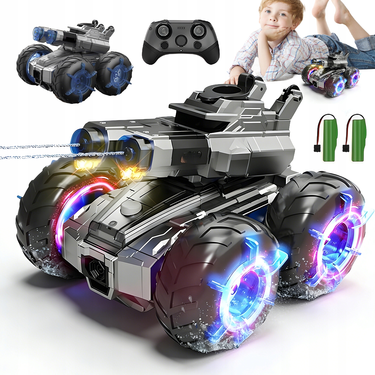 Amfibijní Vozidlo S Dálkovým Ovládáním 2 4GHZ Interaktivní Voděodolná Hračka