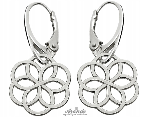 Sensation Krásné Náušnice Hvězd Rose Stříbro 925