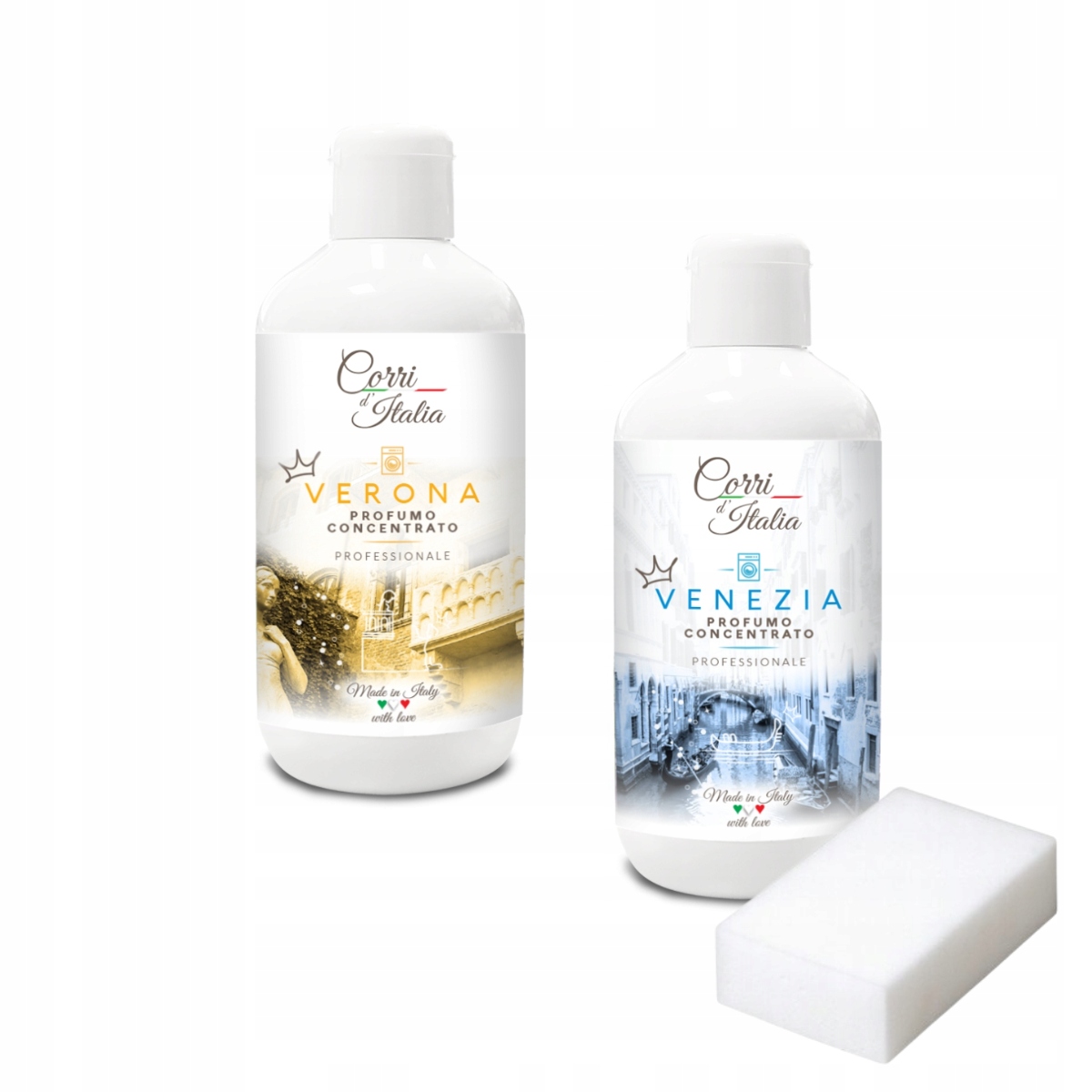 Corri d 'Italia parfém do prádla 2 x 250 ml: Venezia a Verona houbička