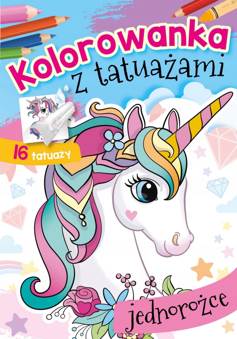 

Kolorowanka z tatuażami Jednorożce 16 Tatuaży