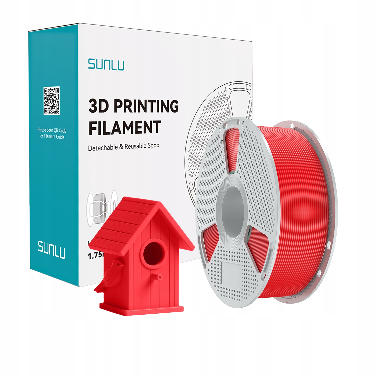 Filament Sunlu Asa Czerwony Red 1KG