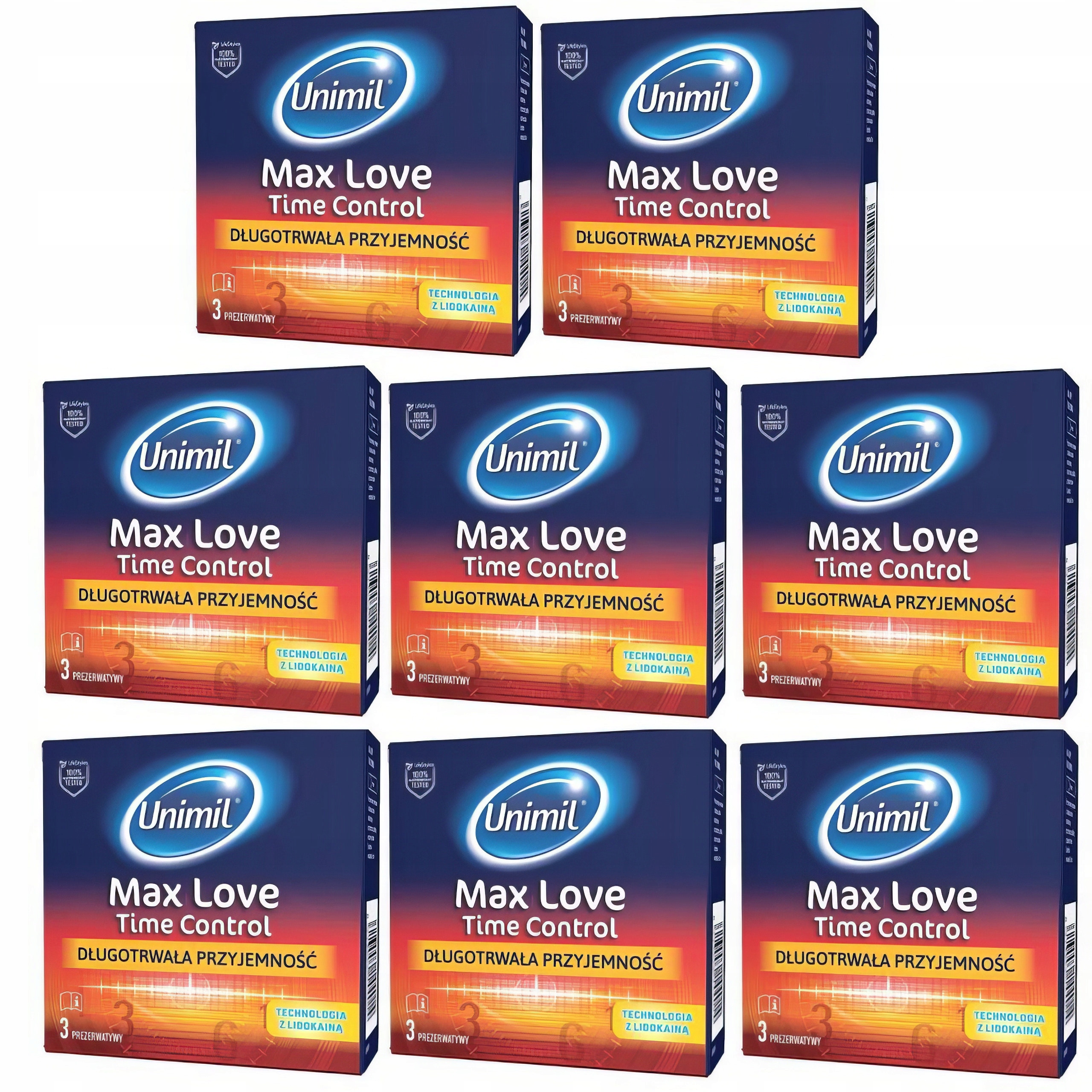 Prezerwatywy Unimil Max Love Time Control Przedłużenie Stosunku 24 Sztuki