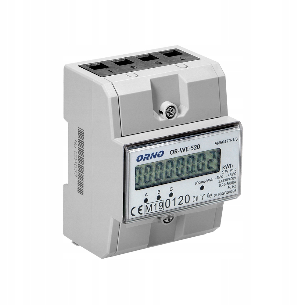 LICZNIK ENERGII ELEKTRYCZNEJ 80A MID 3-FAZOWY
