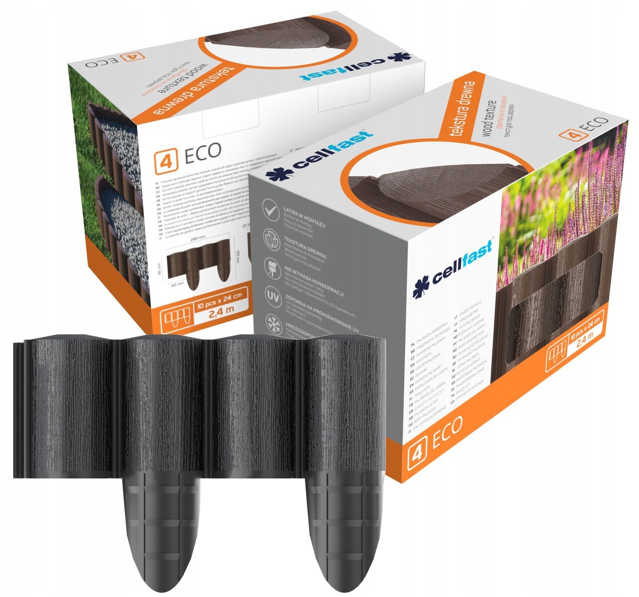 

Cellfast Eco Palisada Ogrodowa Antracytowa 2,4m