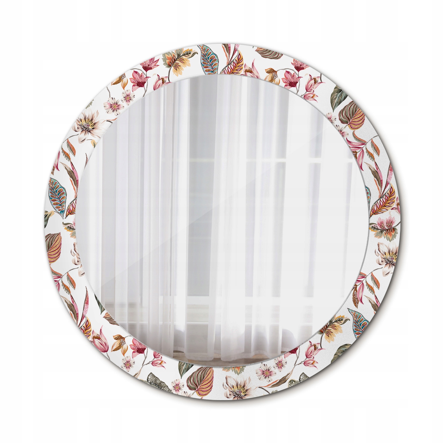 Zrkadlo na vizáž Nástenné kvety vintage 80 cm
