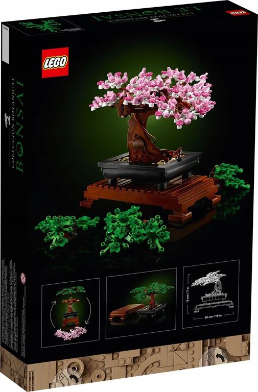 KLOCKI LEGO CREATOR EXPERT 10281 DRZEWKO BONSAI KOMUNIA DZIEN MAMY +TORBA Liczba elementów 878 szt.