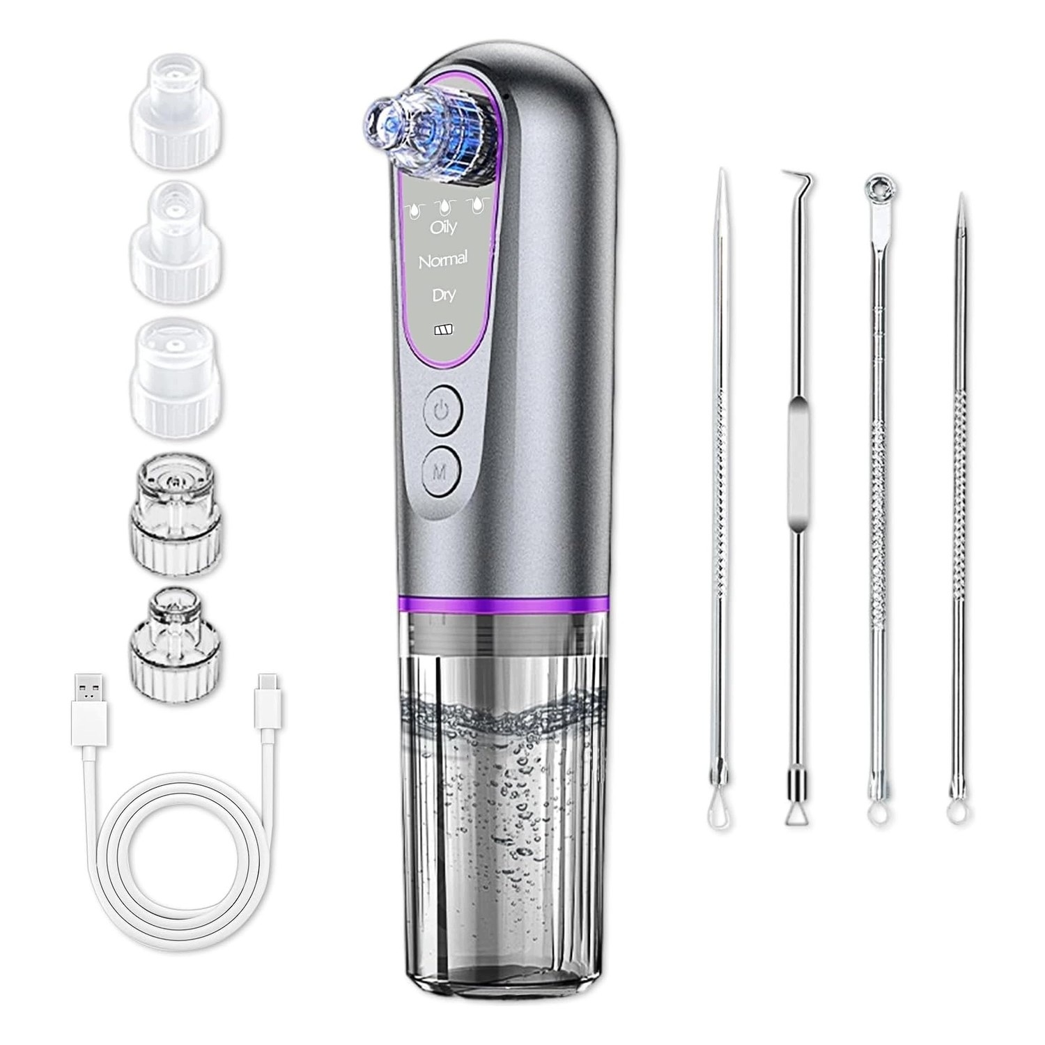 Blackhead remover 5 sacích bodů, 3 režimy, léčba akné,
