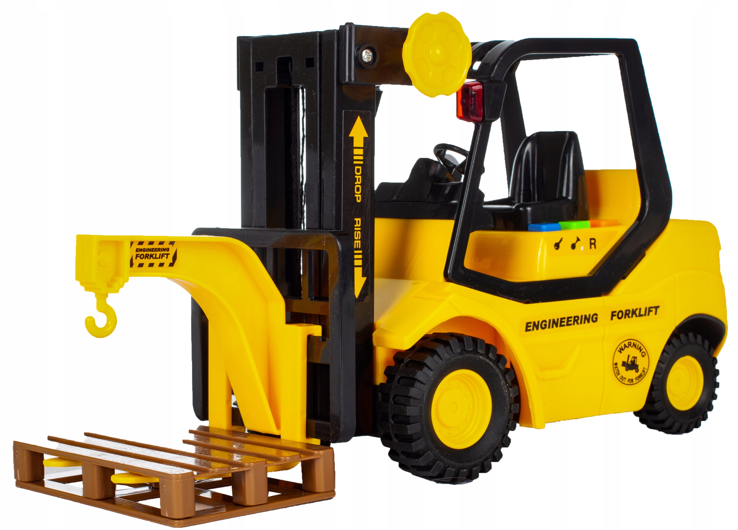 WÓZEK WIDŁOWY PALETOWY PALECIAK ZABAWKA DLA DZIECI DŹWIĘK ŚWIATŁO PALETA Kod producenta 108636