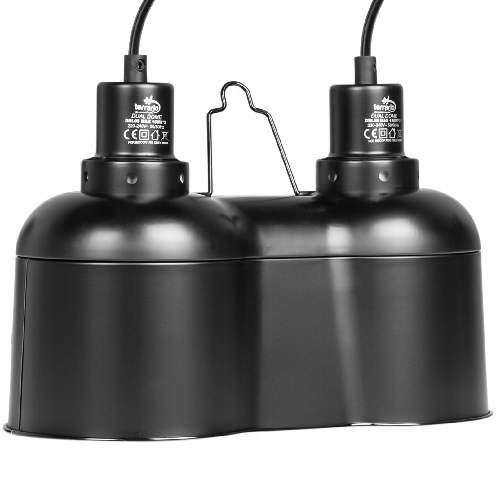 Dvojitá Lampa S Objímkou Pro Topnou Žárovku Uvb E27 Keramický Klip