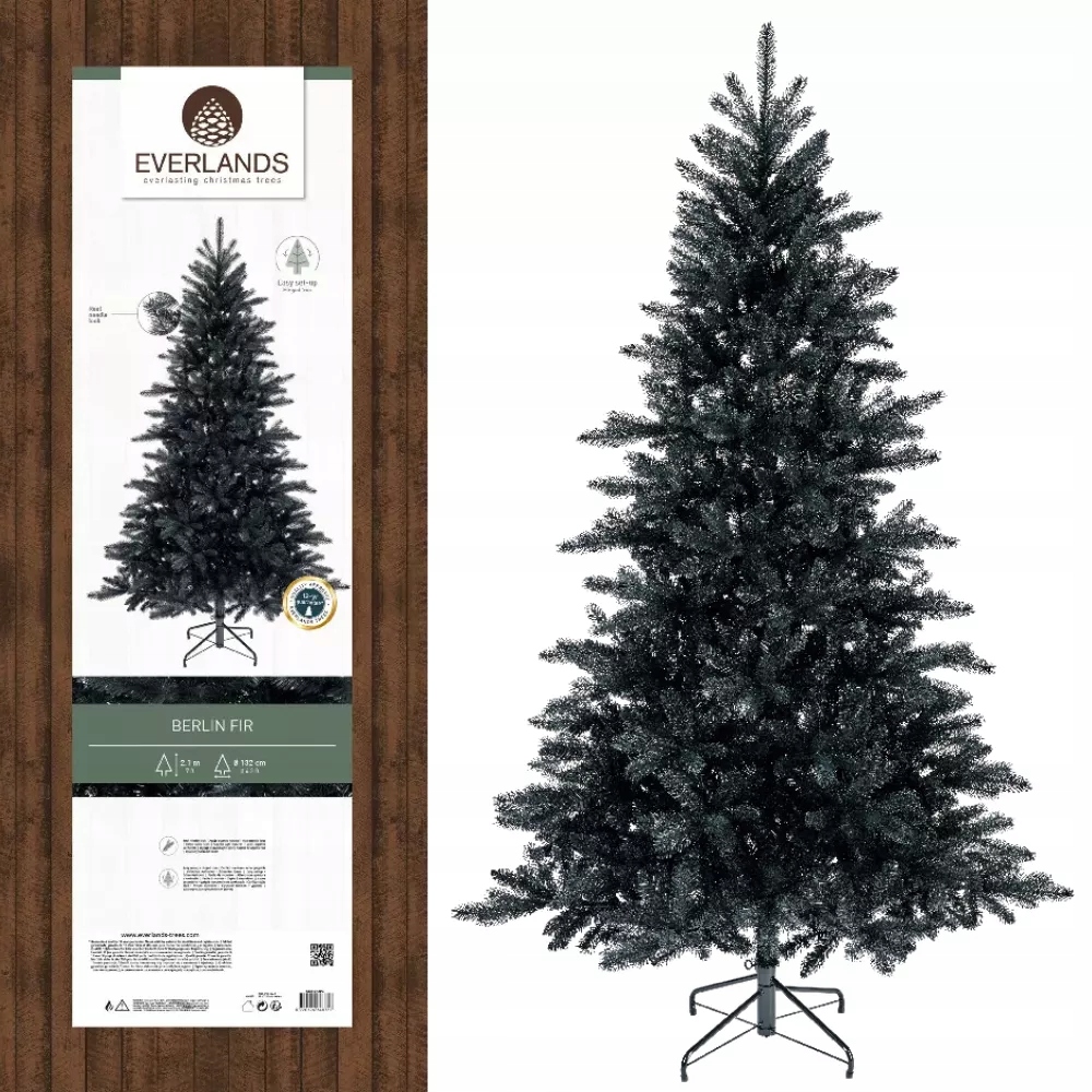 Umelý vianočný stromček Jedľa ako živá, vysoký 210 cm