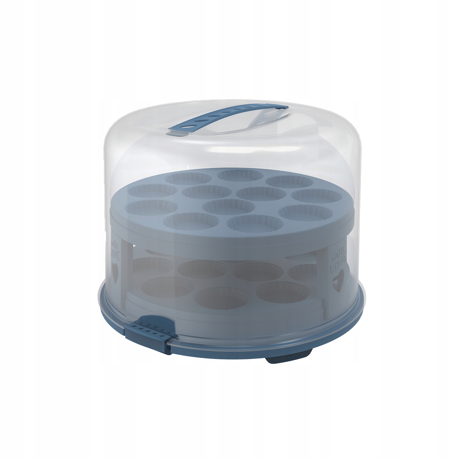 Pojemnik na muffinki XL 26 cm Rotho Fresh horizon blue