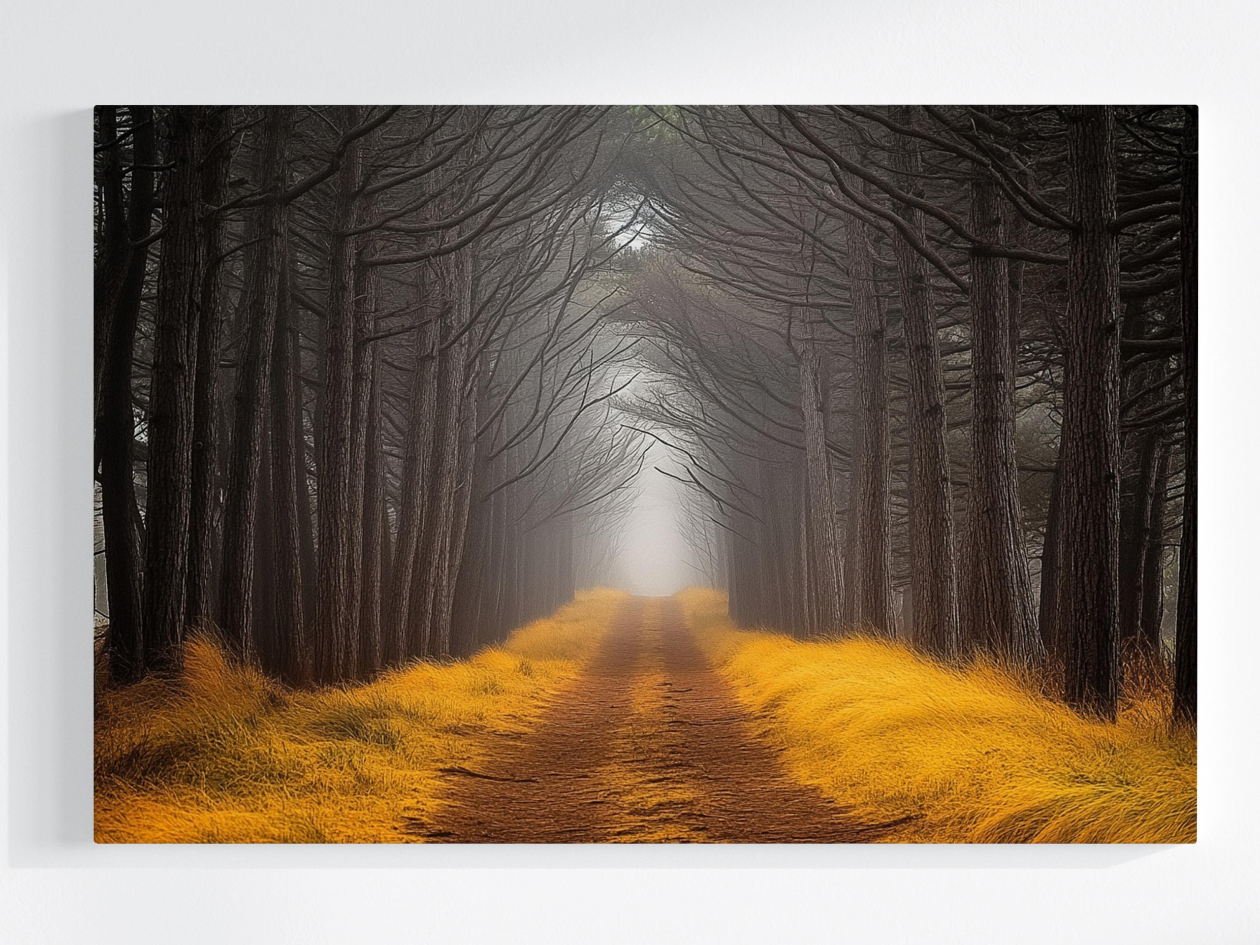 Obraz Na Plátně Canvas Krajina Cesta Stezka Alej Stromy Podzim 120x80