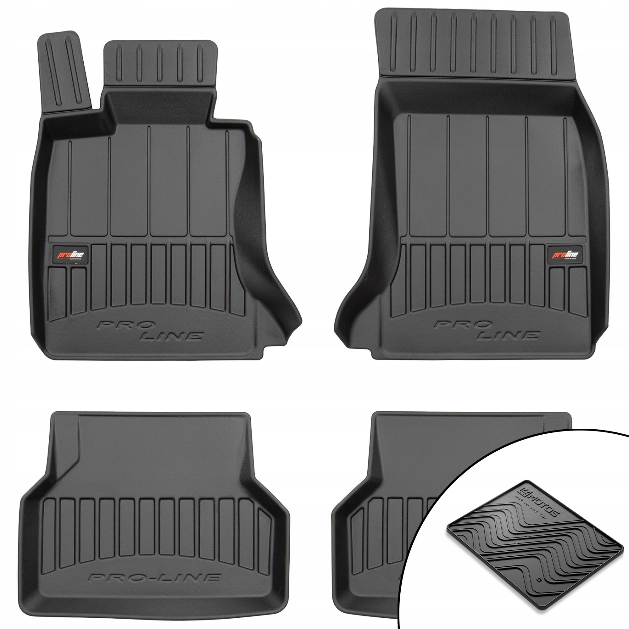 3D gumové rohože Bmw radu 5 E60 2003-2010 rohož zdarma