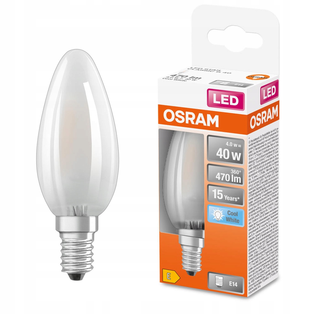 

Żarówka Led 4W=40W E14 świeca Osram 4000K