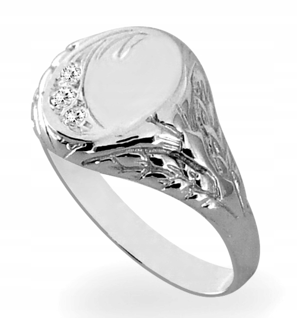 Stříbrný Prsten Se Zirkony Stříbro 925 Gravírování