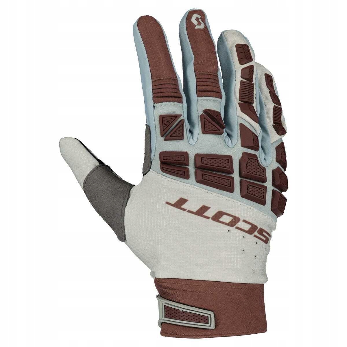 Y7414 Rękawiczki Scott X-plore Pro grey/brown rękawice cross XL