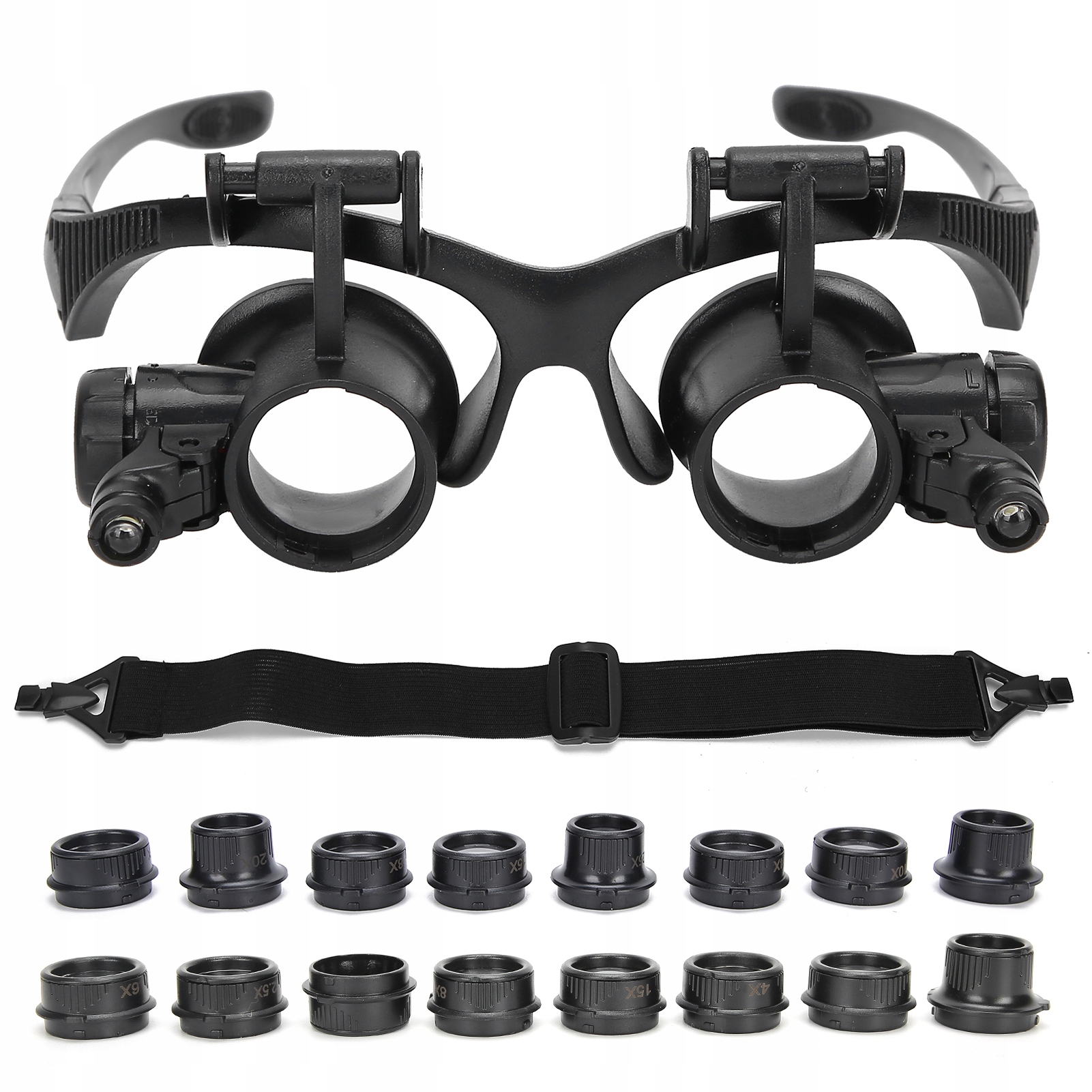 Lupa Nagłowna, Okulary Zegarmistrzowskie, Powiększenie 2,5X 25X