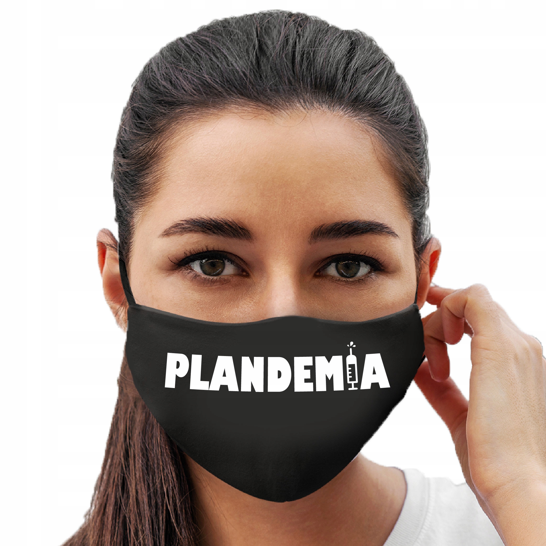 

Maseczka Bawełniana Depopulacja Plandemia Nadruk