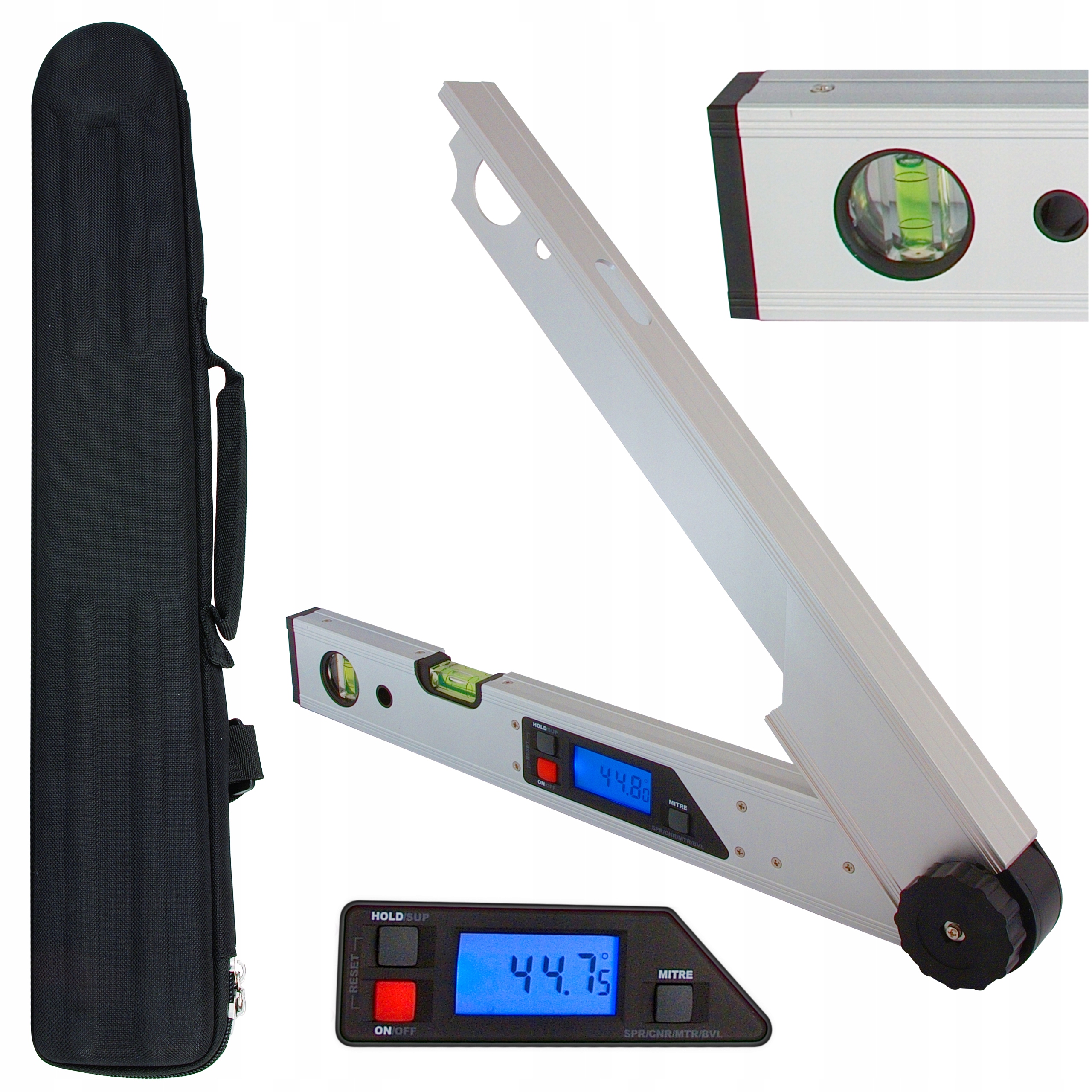 Elektronický úhloměr KE45 s horizontální vertikální funkcí Hold Libella Digitální