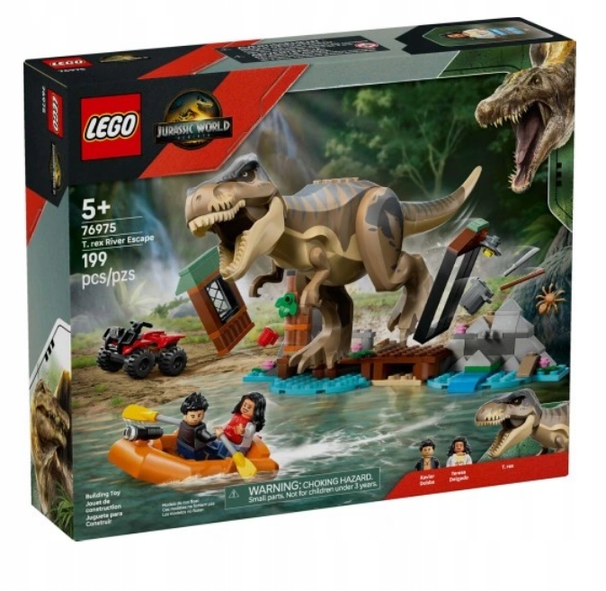 Lego 76975 Jurský Svět – Útěk Řekou Před Tyranosaurem