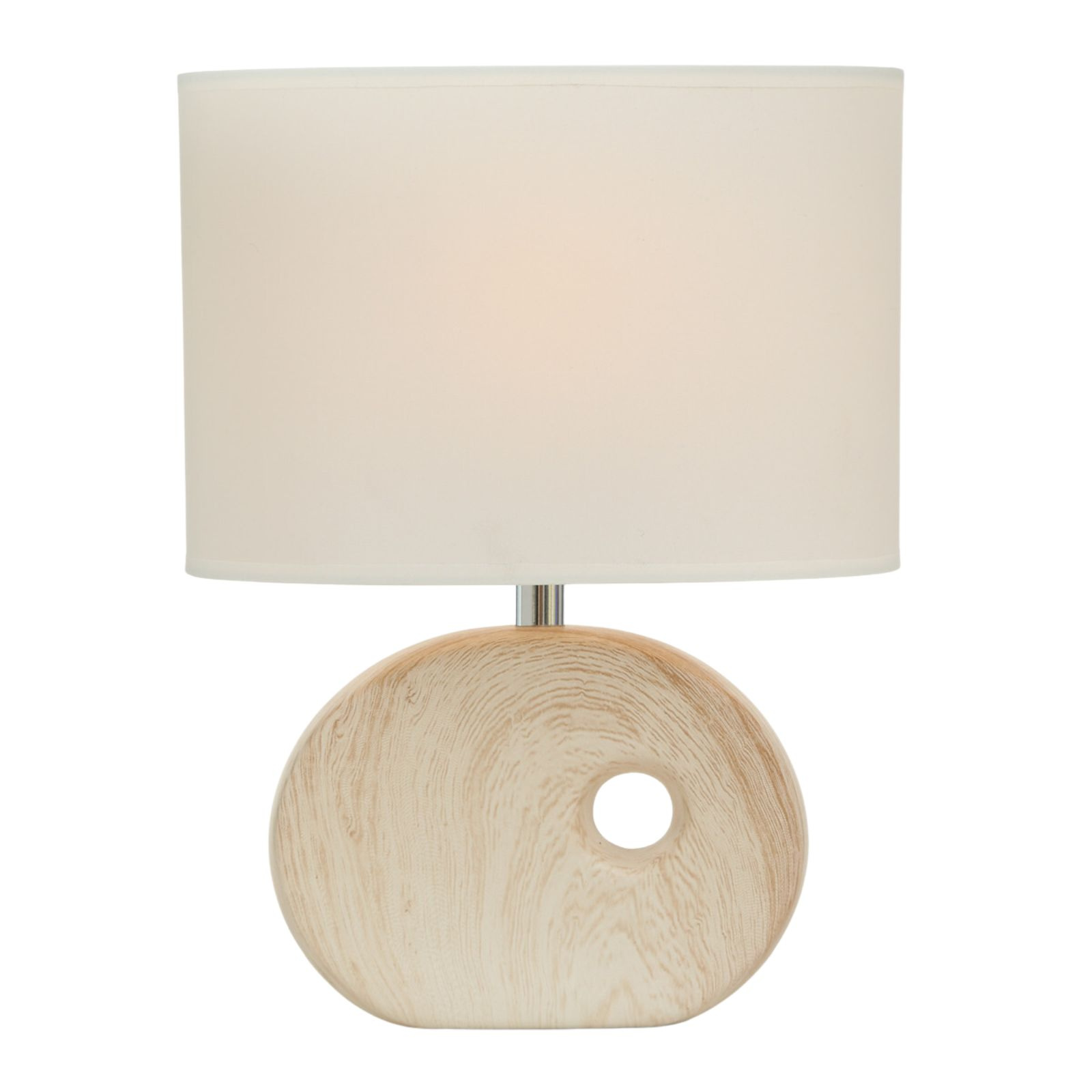 Lampa Stołowa Porcelanowa Beżowa Dekoracyjna Oakville 30 X 23 CM
