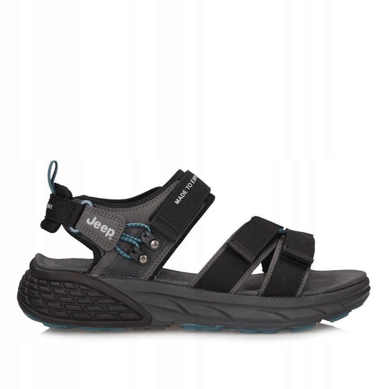 Pánské látkové sandály na suchý zip Jeep JM51120A 062 Black