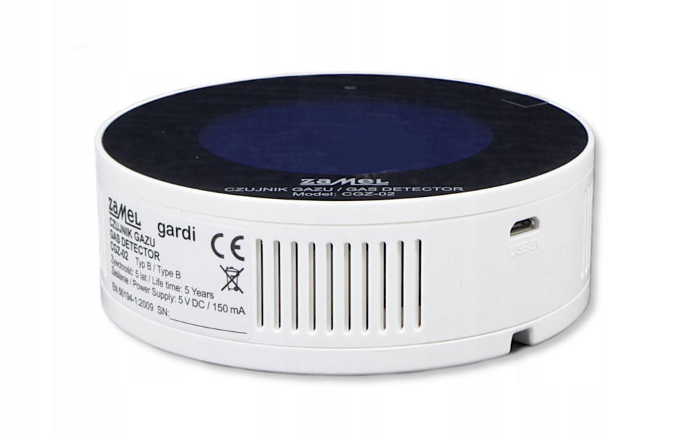 Czujnik gazu propan butan WiFi CGZ-02 ZAMEL 230V EAN (GTIN) 5903669490807