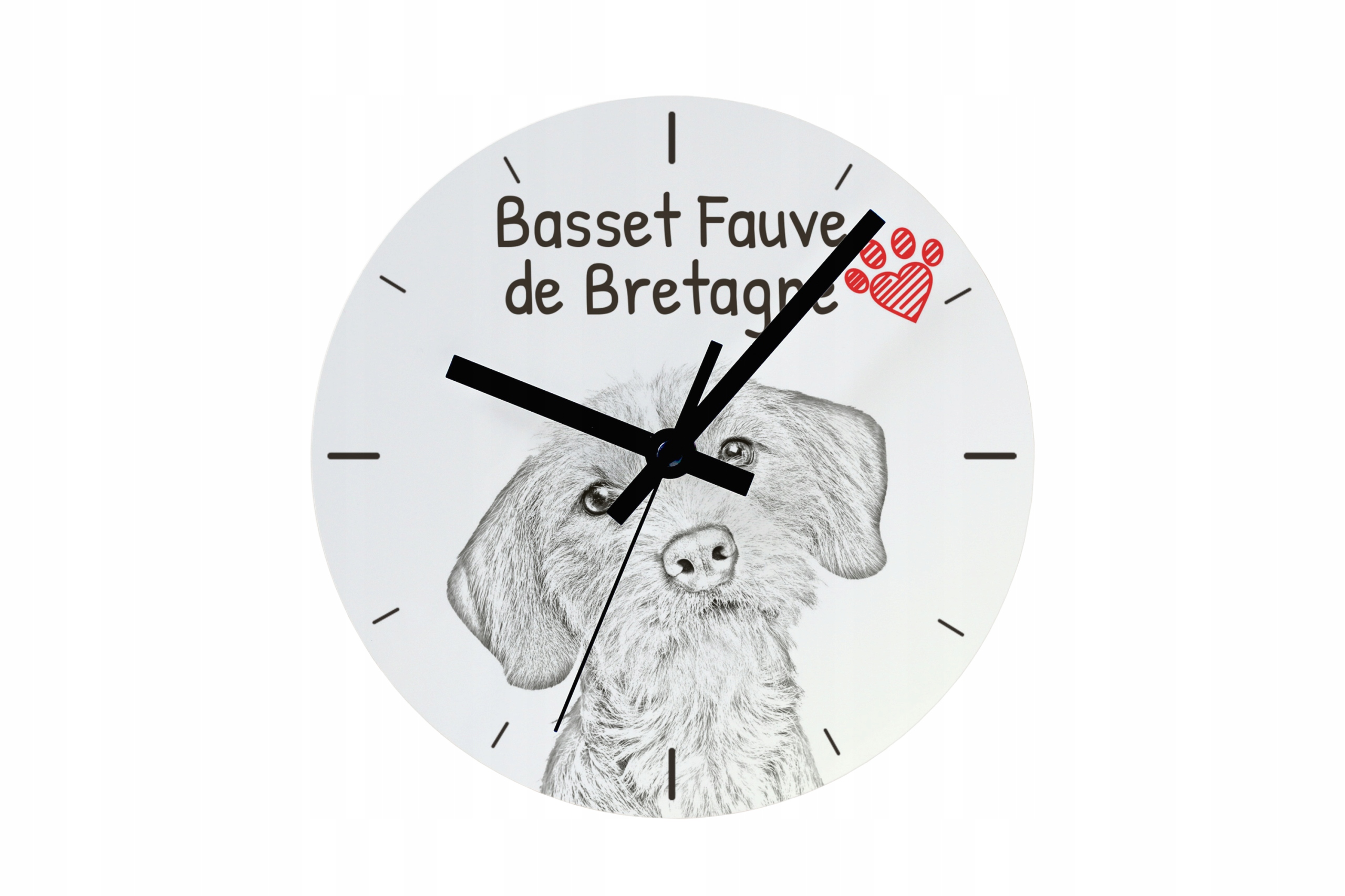 Bretonský basset, závěsné a stojící hodiny se psem, personalizace fotografií