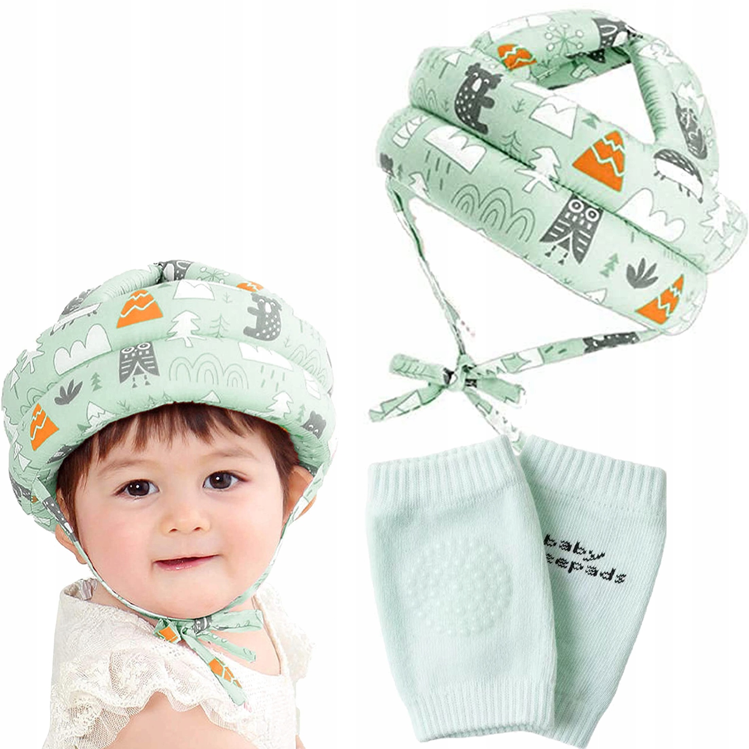 KASK OCHRONNY DLA DZIECI DO NAUKI CZWORAKOWANIA RACZKOWANIA CHODZENIA