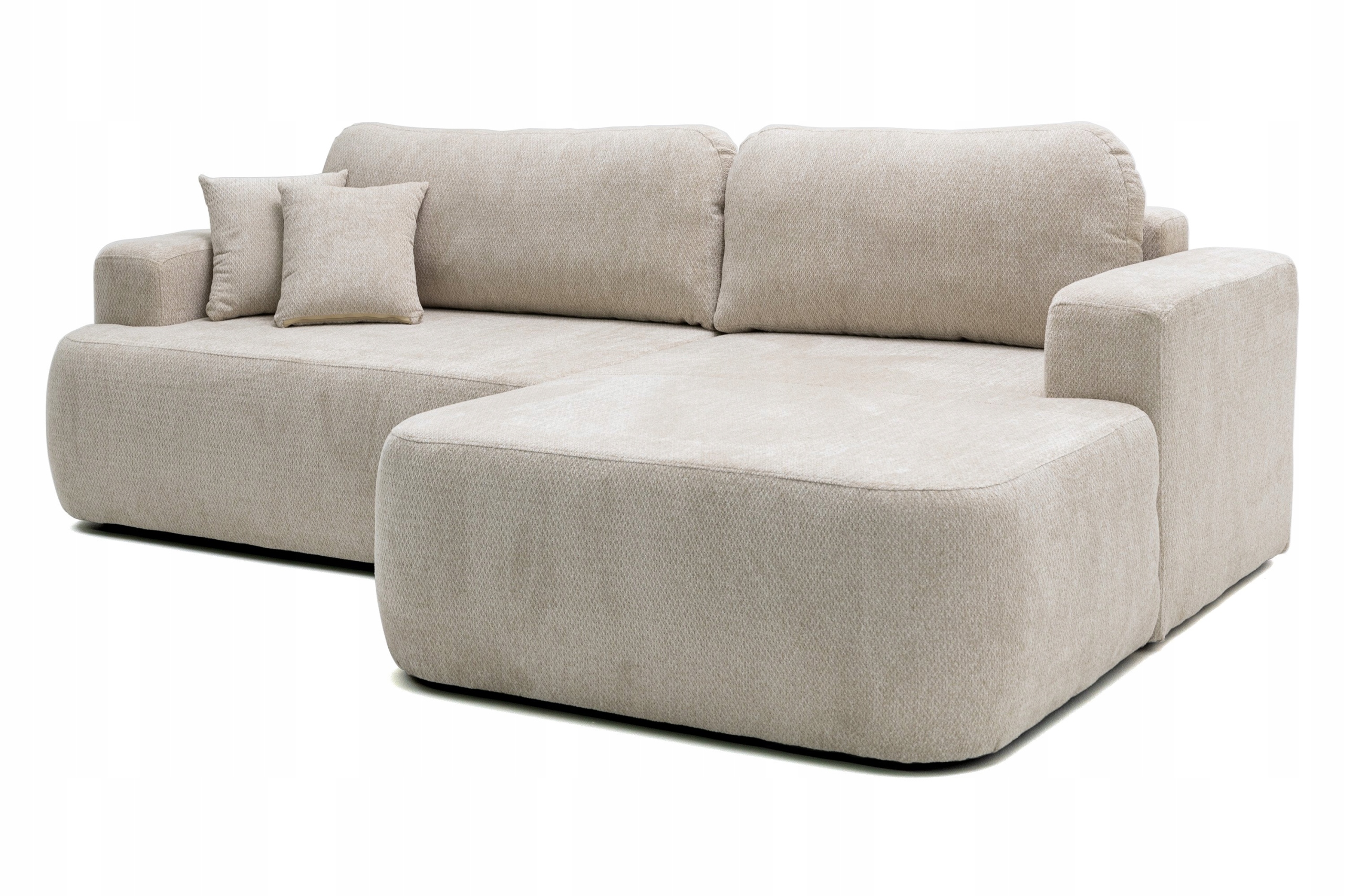 Rohová Sedací Souprava Gio Funkce spaní Kontejner Volné polštáře Područky