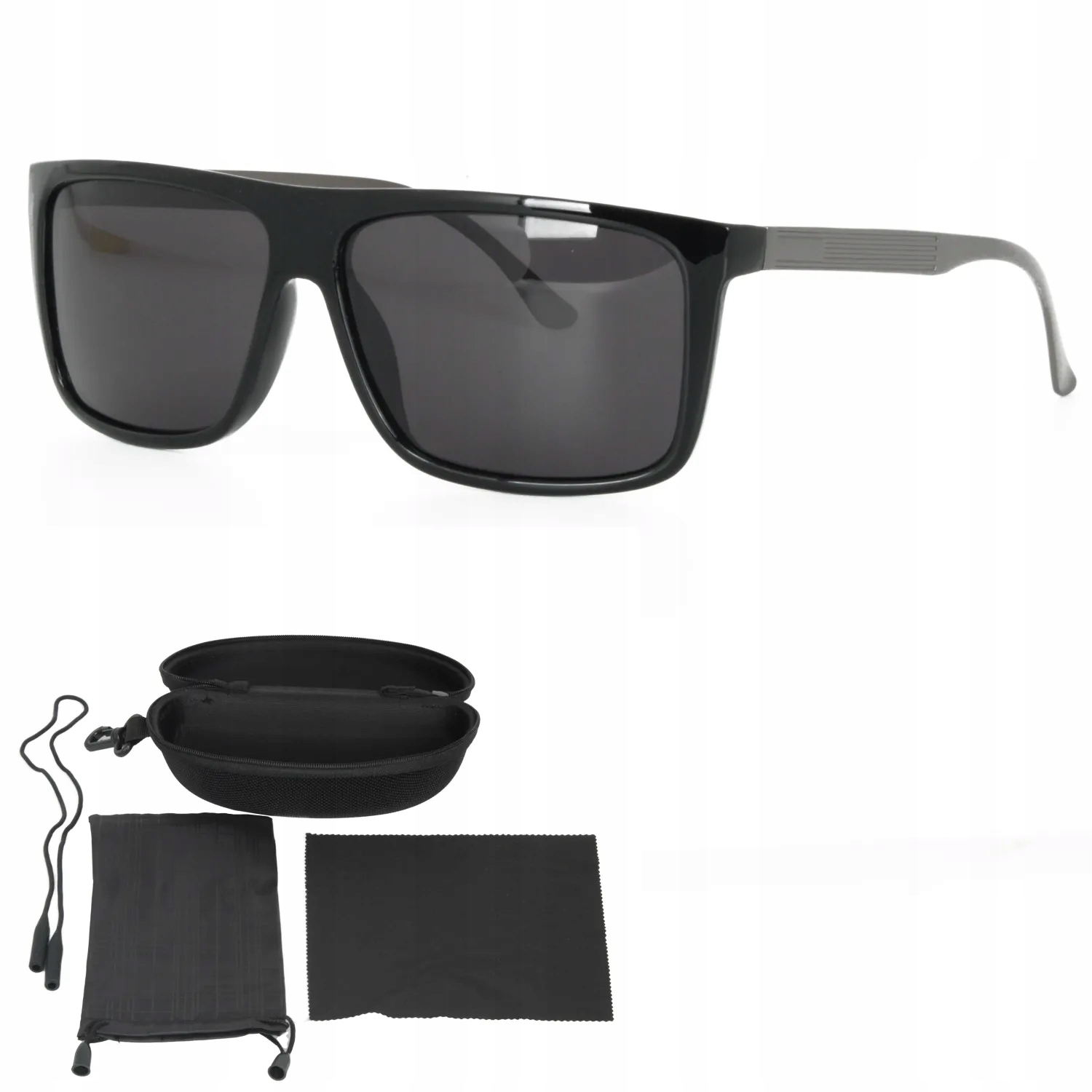 Pánské černé polarizační sluneční brýle P6525C3