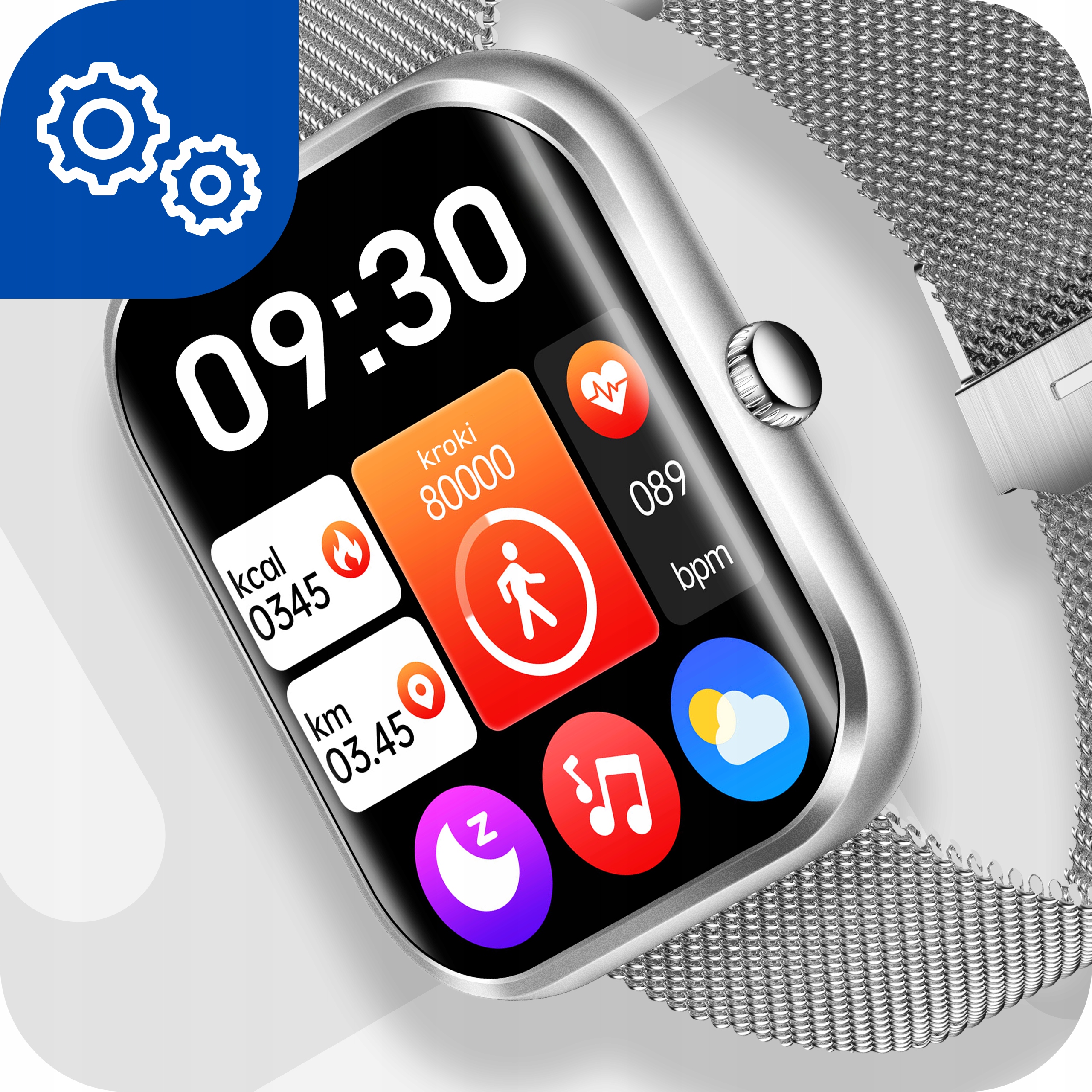 SMARTWATCH ZEGAREK POLSKIE MENU ROZMOWY SPORT SMART WATCH MĘSKI ORAZ DAMSKI Rodzaj smartwatch