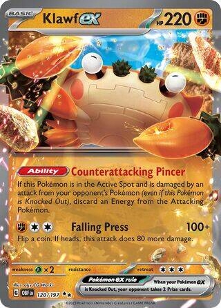 Karta Pokemon Klawf ex R uniwersalny