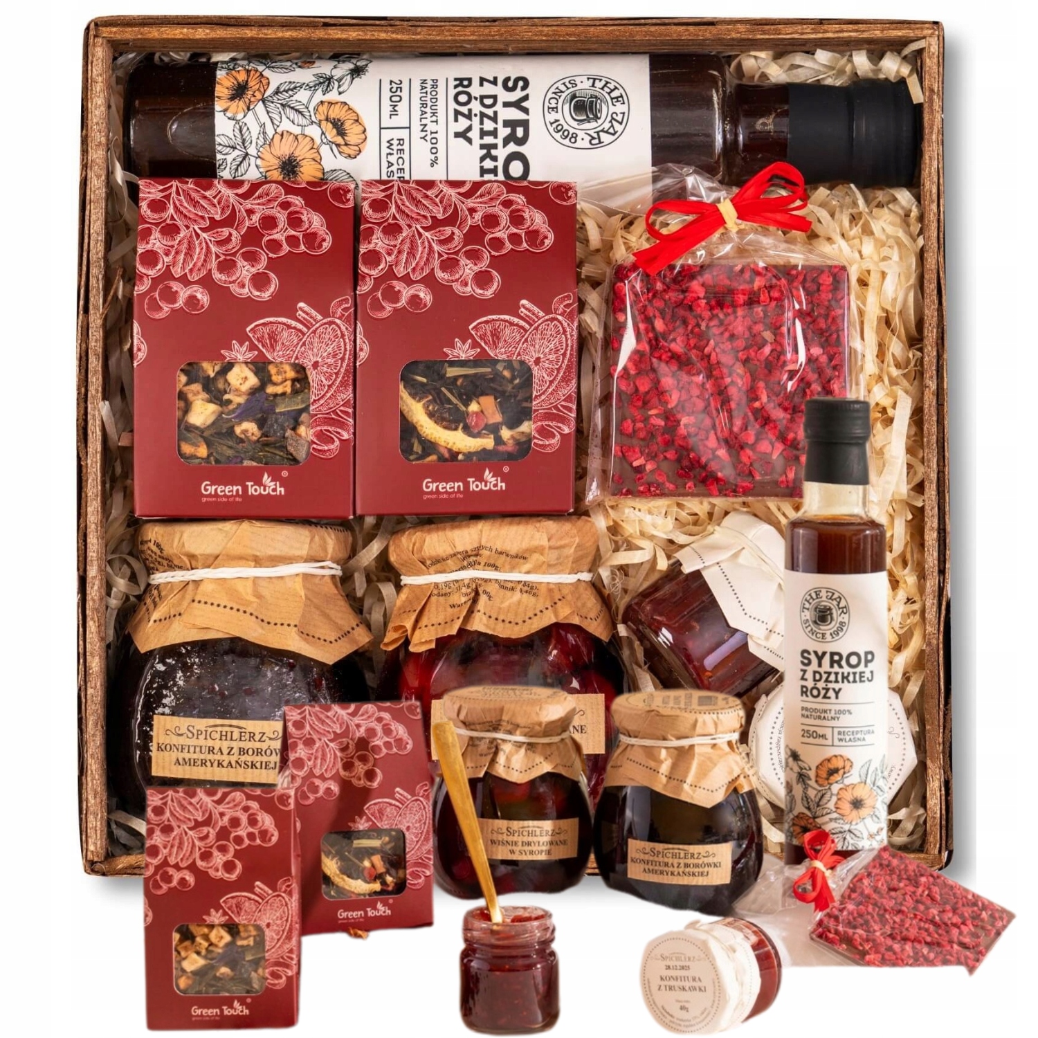 Levně Dárkový Koš Sada Čajů Džemy Dárek Na Velikonoce Velikonoce