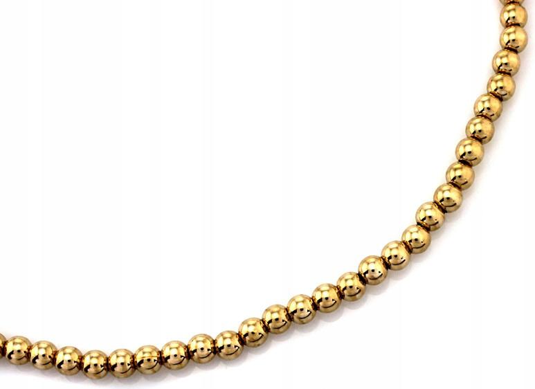 Zlatý dámský náhrdelník 585, elegantní, ze zlatých kuliček, 45 cm, 14kt