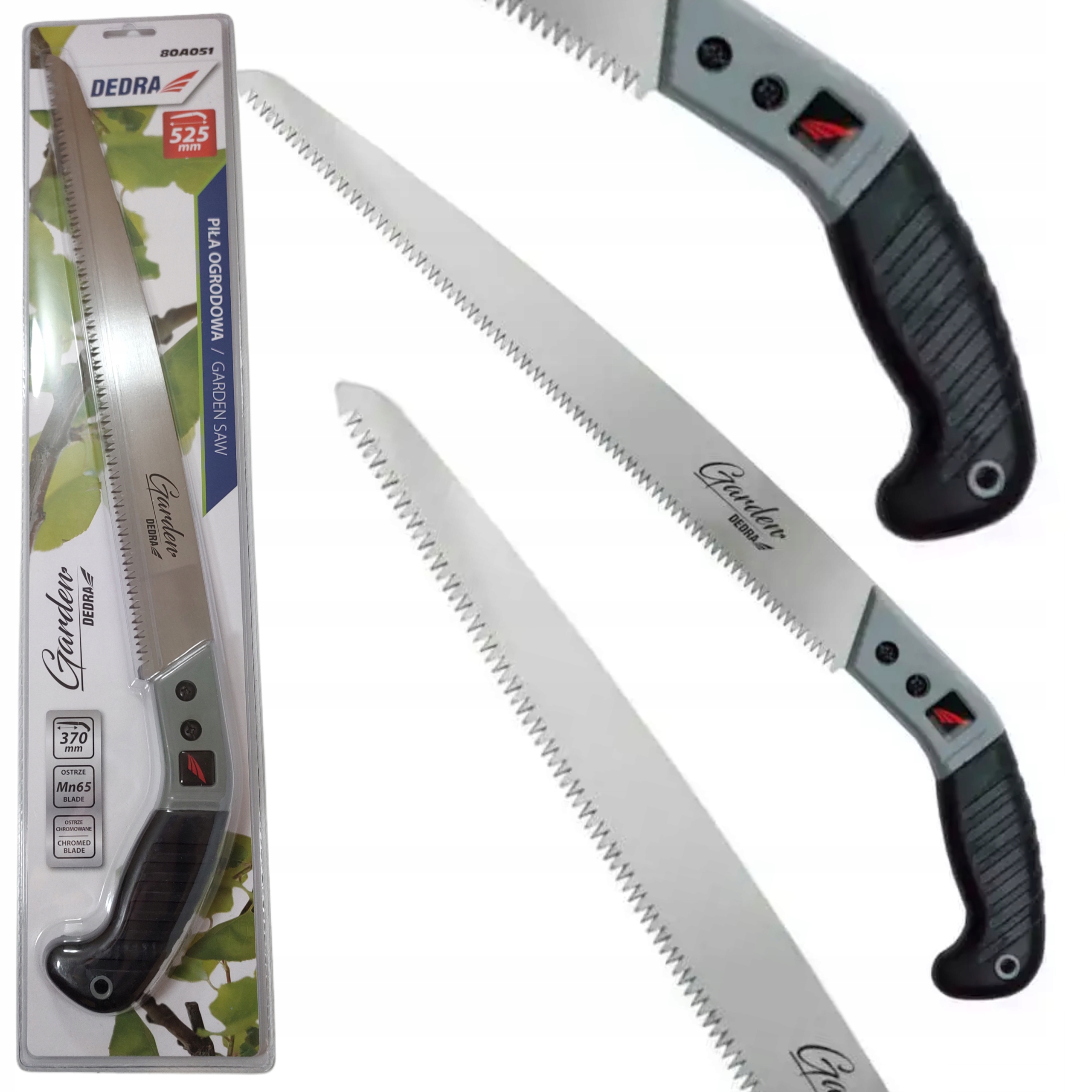 DEDRA PIŁA PIŁKA OGRODOWA RĘCZNA DO GAŁĘZI KRZEWÓW 525MM SEKATOR NOŻYCE