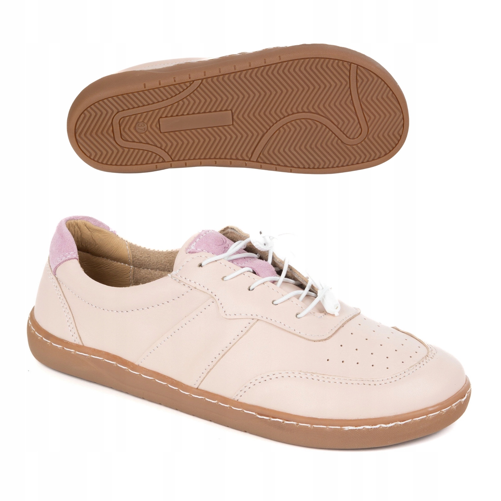 Buty Damskie Barefoot Skóra Minimalistyczne Szerokie Aria różowe 39