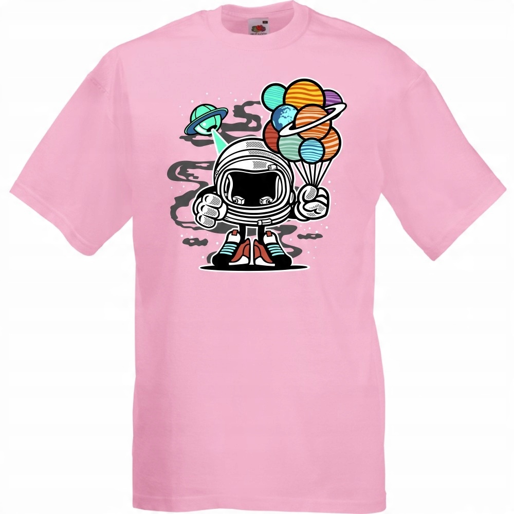 

Koszulka astronauta balony planety XL różowa