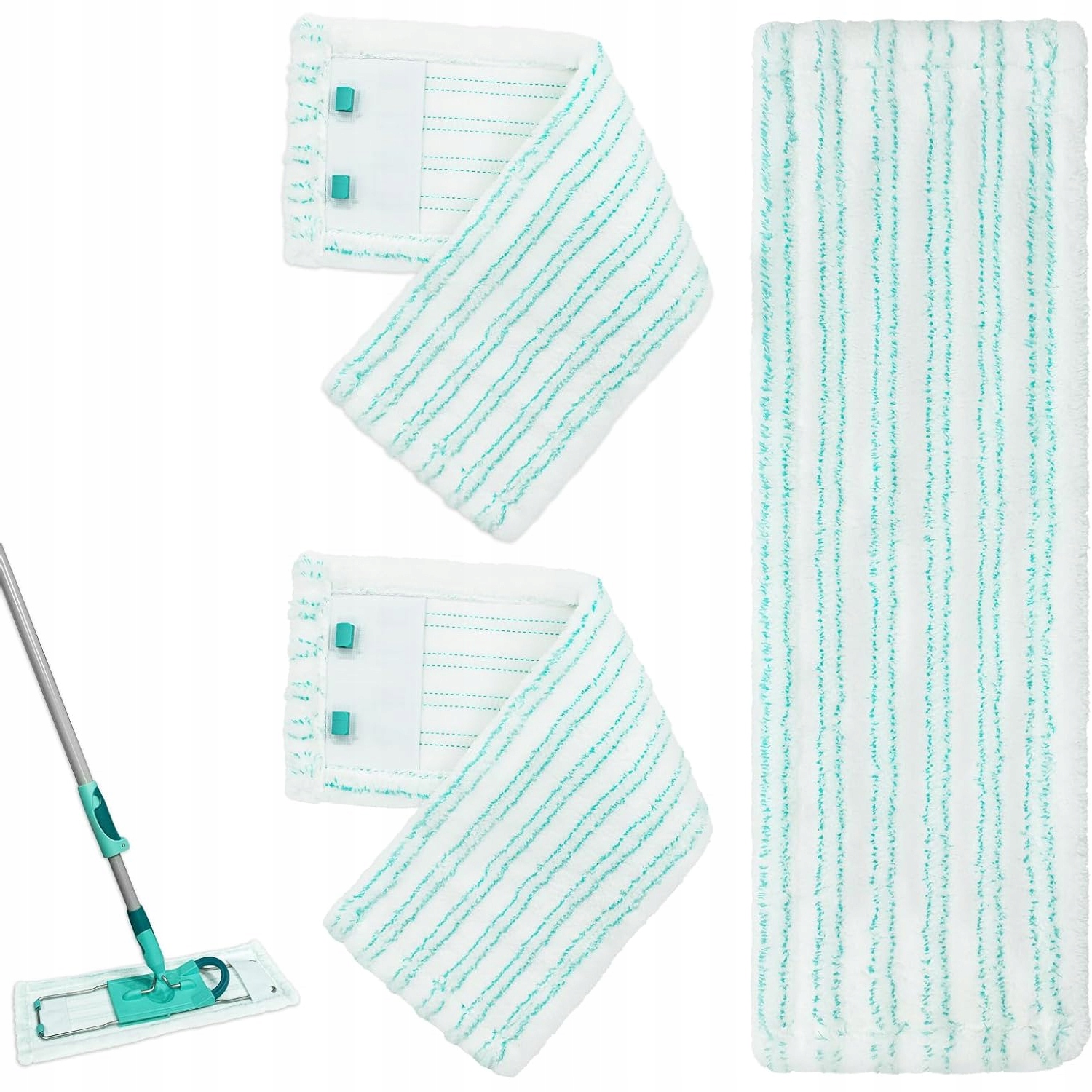 3 Ks Vyměnitelných Nástavců Na Plochý Mop Pro Leifheit Profi XL Micro Duo