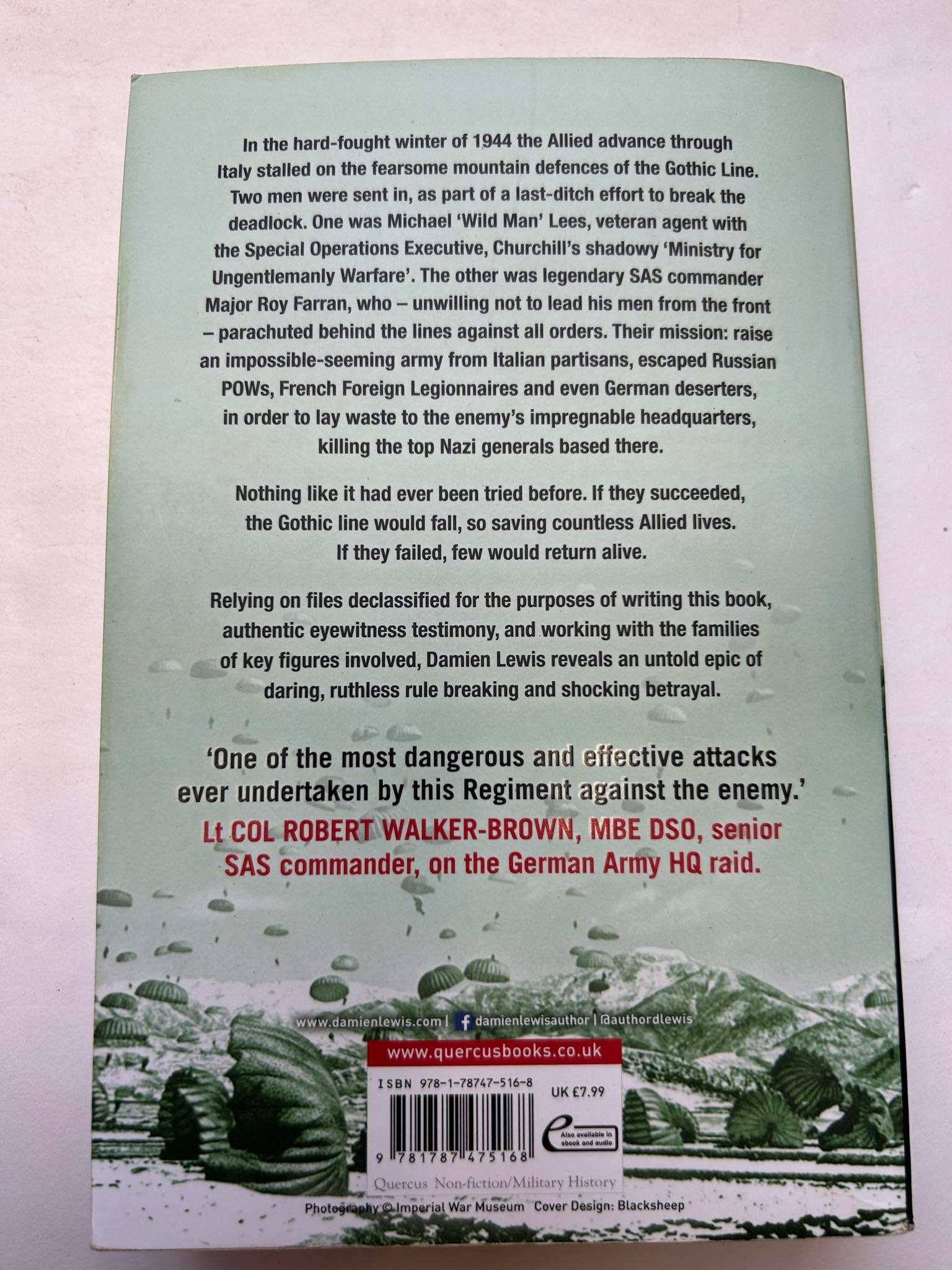 SAS Italian Job: The Secret Mission Damien Lewis ISBN 9781787475168
