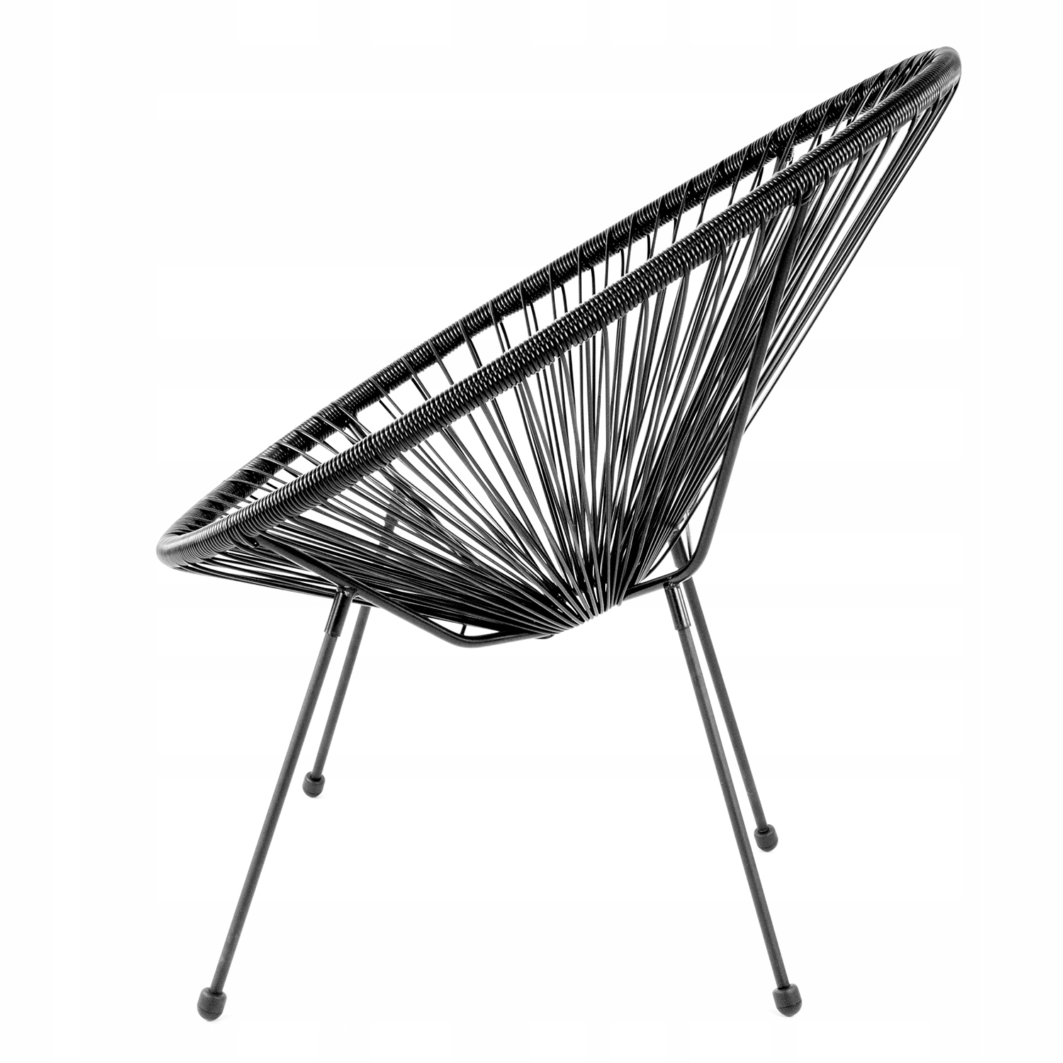 WYGODNE KRZESŁO OGRODOWE ACAPULCO CZARNE MEBLE OGRODOWE TECHNORATTAN FOTEL Kod producenta KRZESŁO NA TARAS BALKON DO OGRODU RATTANOWE