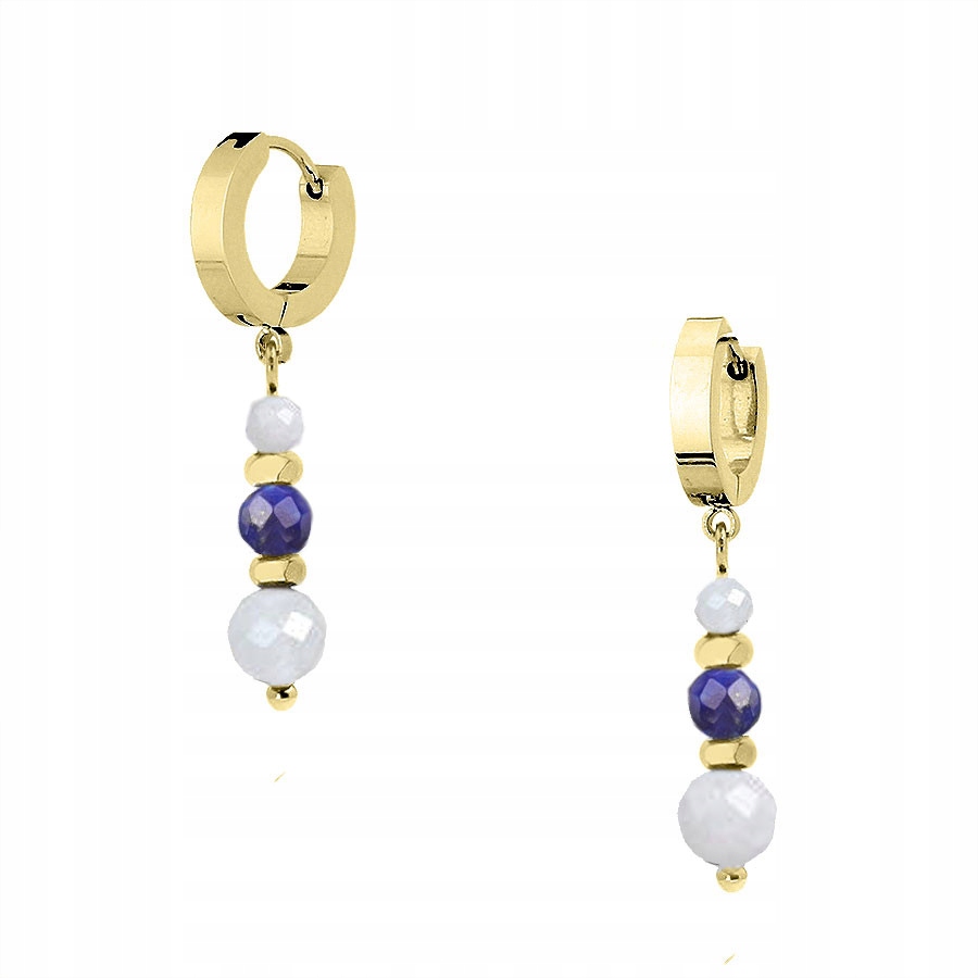 Náušnice dámské Manoki zlaté s měsíční kámen