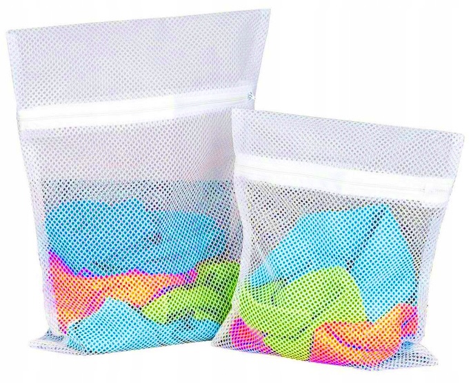 WOREK DO PRANIA SIATKA NA PRANIE BIELIZNY UBRAŃ PRALKI 2szt OLDMAN 40 i30cm